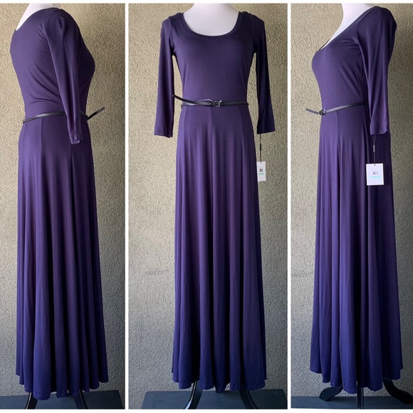 “Calvin Klein” Indigo Blue Fit & Flare Midi-Dress size 8 - Picture 3 of 12